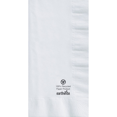 Hoffmaster 7.5" x 4.25" EarthWise Coin Embossed White Dinner Napkins 1000 PK 084250